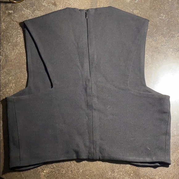 Zara Woman Black Sexy V Crop Top - Picture 5 of 7